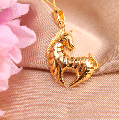 明牌珠宝千足金斑马吊坠图片珠宝图片