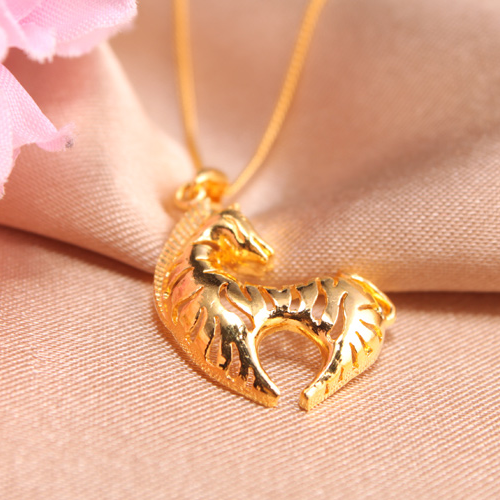 明牌珠宝千足金斑马吊坠图片珠宝图片