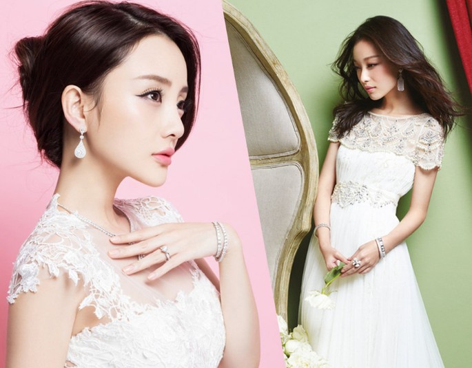 倪妮款主婚纱_倪妮穿婚纱图片