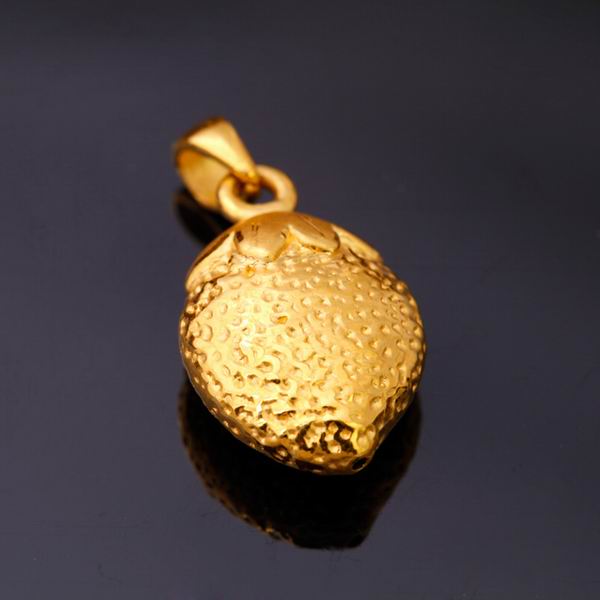 福泰珠宝3d硬千足金草莓吊坠图片_珠宝图片