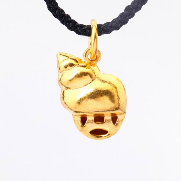 福泰珠宝黄金小海螺吊坠图片_珠宝图片