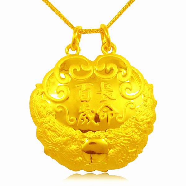 六福典雅珠宝999千足金项坠图片_珠宝图片