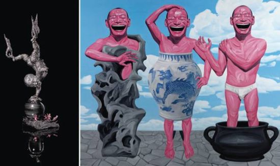 巨幅画作《三美图》拍出了664万港元