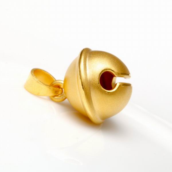 福泰珠宝3d硬千足金铃铛吊坠图片_珠宝图片