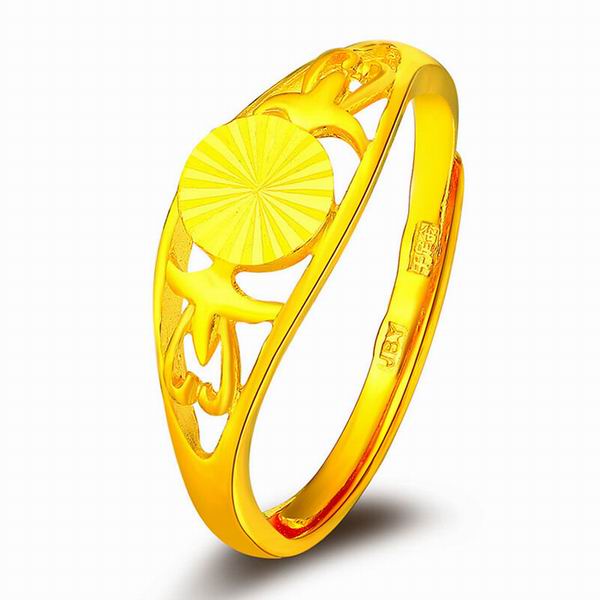 珂兰钻石au999千足金飞燕时尚戒指图片_珠宝图片