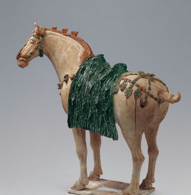 唐三彩陶三花马的历史渊源