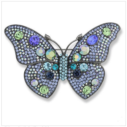 晶莹幻彩水晶胸针为自己胸前再添艳色