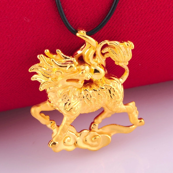 金鑫珠宝麒麟999千足金吊坠图片_珠宝图片