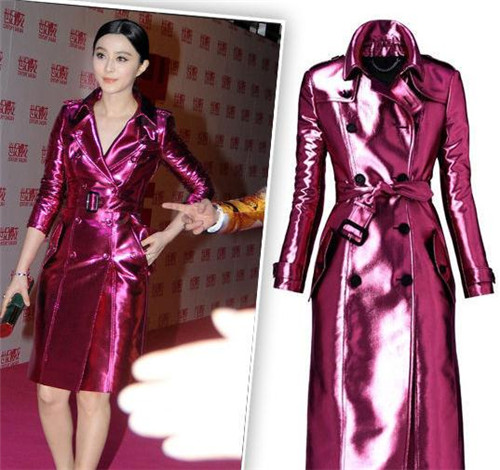 范冰冰红风衣_范冰冰穿风衣图片