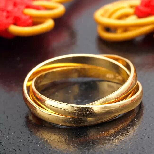 钻石快线摩尔金硬黄金女戒图片_珠宝图片