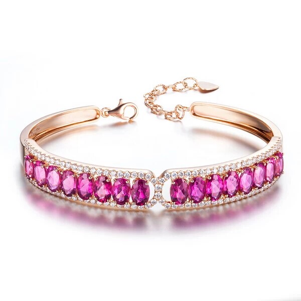 佐卡伊18k玫瑰金7克拉碧玺宠爱手镯图片_珠宝图片