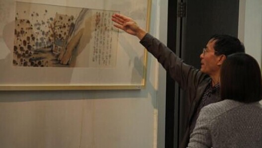 老树画画水墨作品展在甘肃省艺术馆开幕