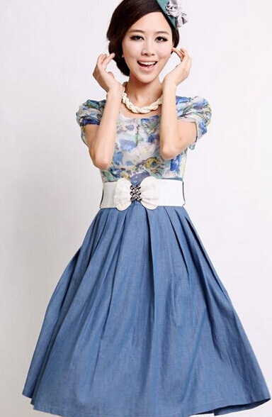 连衣牛仔裙怎么搭配?