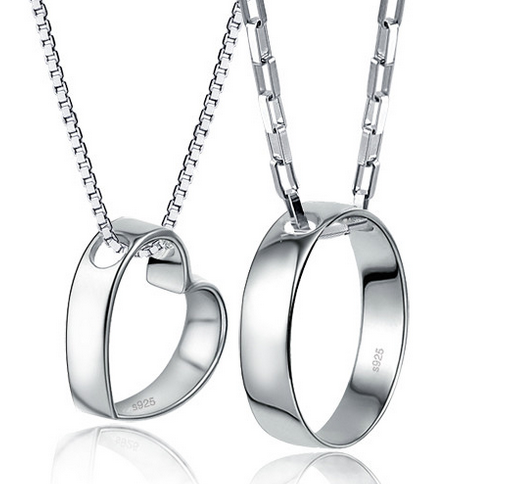 女士纯银项链图片