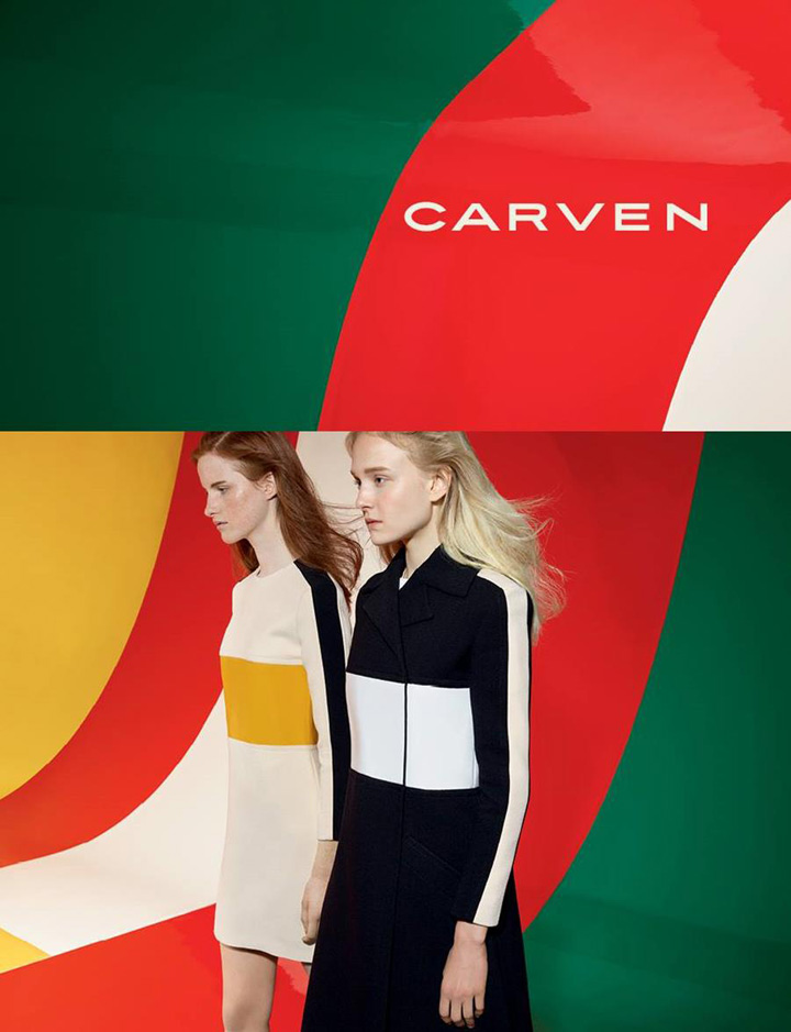 服装 正文法国carven(卡纷)服装品牌释出2015春夏系列广告大片,模特