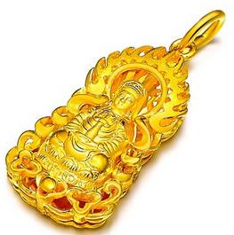 黃金觀音吊墜圖片賞析
