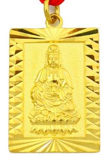 黃金觀音吊墜圖片賞析