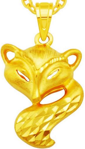 黃金狐貍吊墜圖片賞析