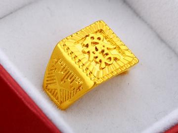 黃金男戒指圖片賞析