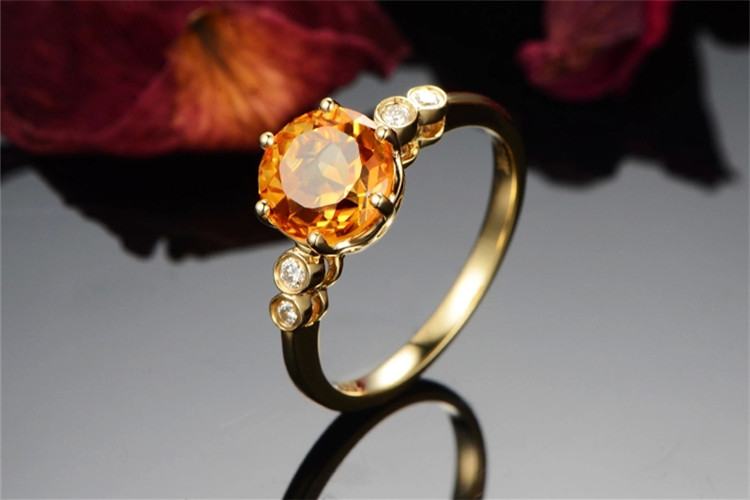 米莱珠宝白18k金8分南非钻石结婚定制钻石戒指_珠宝图片