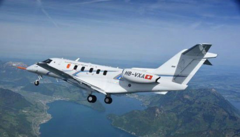 皮拉图斯首款喷气式私人飞机pc-24在上周首飞成功