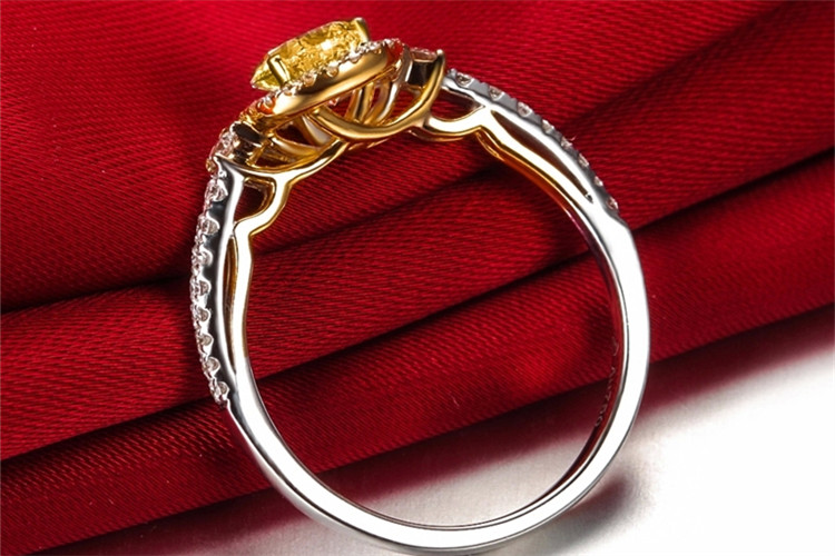 佐卡伊珠宝白18k金50分水滴形定制钻石戒指_珠宝图片