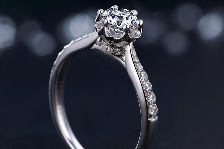 珂兰钻石白18k金50分爱情魔戒钻石戒指_珠宝图片