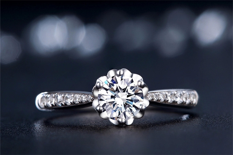 珂兰钻石白18k金50分爱情魔戒钻石戒指_珠宝图片