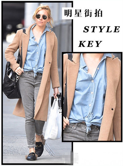 明星卡其色风衣街拍_卡其色风衣街拍图片