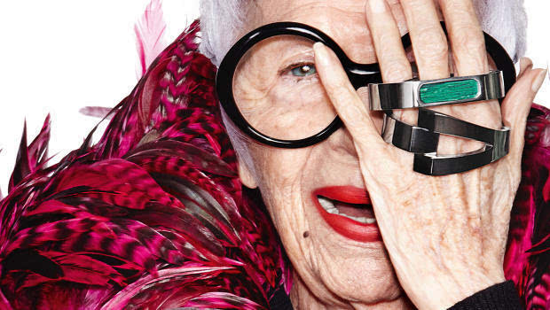 史上最高龄时尚设计偶像irisapfel最近与智能手环公司wisewear推出