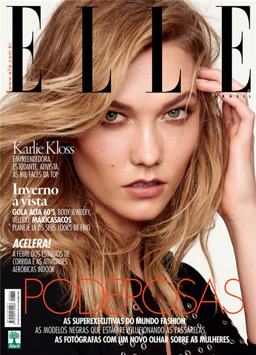 超模karlie kloss登上《elle》杂志3月号封面