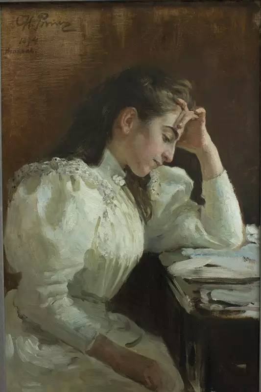 伊利亚-叶菲莫维奇-列宾《意大利那不勒斯女人》 78x51cm 1894年 此次