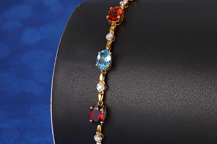 enzo珠宝黄18k金彩色宝石手镯_珠宝图片