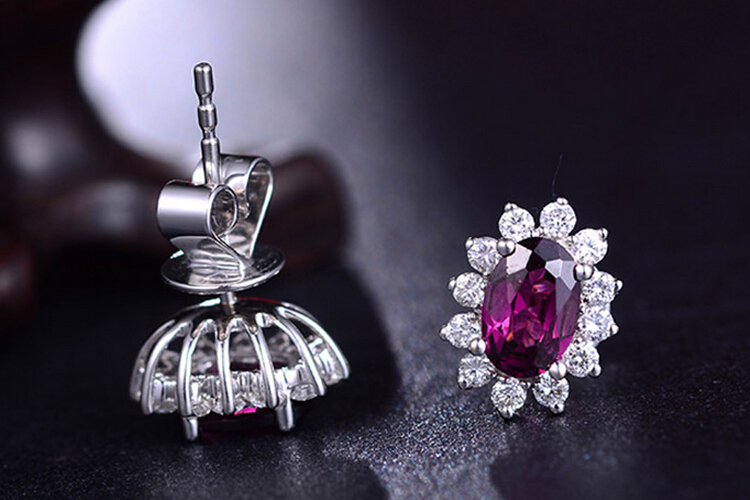 enzo珠宝18k金戴安娜系列彩宝耳钉_珠宝图片