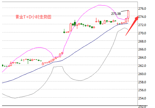 今日上海黄金T+D价格行情播报（6月16日）