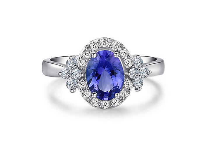 enzo珠宝白18k金坦桑石戒指_珠宝图片