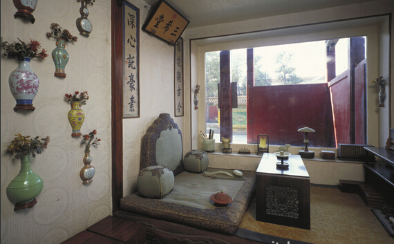 三希堂内景局部  "走进养心殿"特展于2016年9月27日-2017年2月26日在