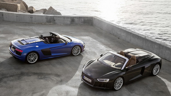 奥迪发布全新r8 spyder敞篷版官图 车身由铝合金打造