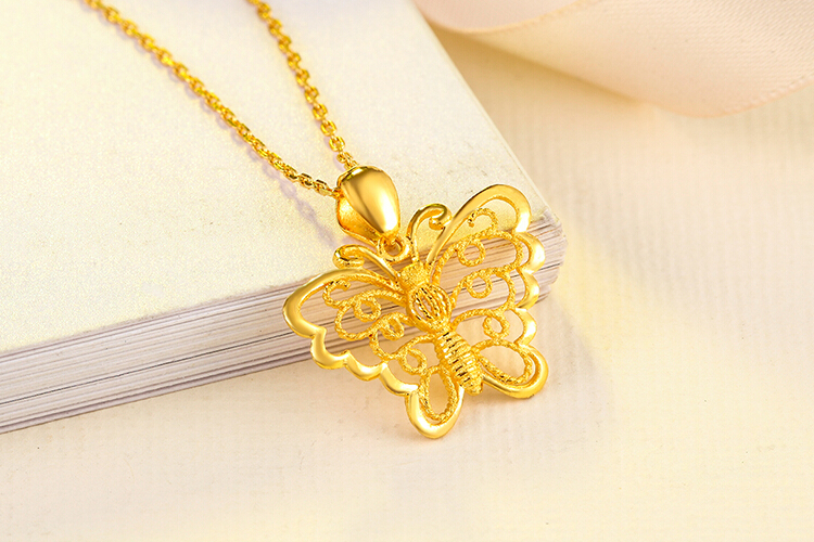 周六福珠宝黄金镂空蝴蝶吊坠_珠宝图片-金投网 (手机金投网 m.cngold.