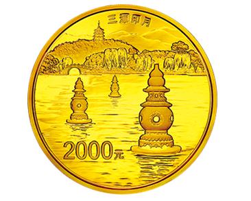 镶嵌杭州西湖文化景观的古代金币
