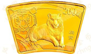 老虎和扇子组成的生肖金币真是不错