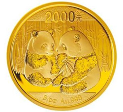 2009年的熊猫金币跟你一起团团圆圆