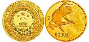 2016版生肖金币述说着祖国的伟大兴盛