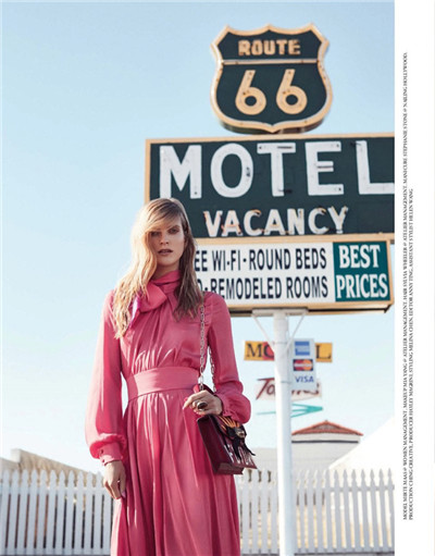 超模Mirte Maas为《Vogue》杂志拍摄时尚大片