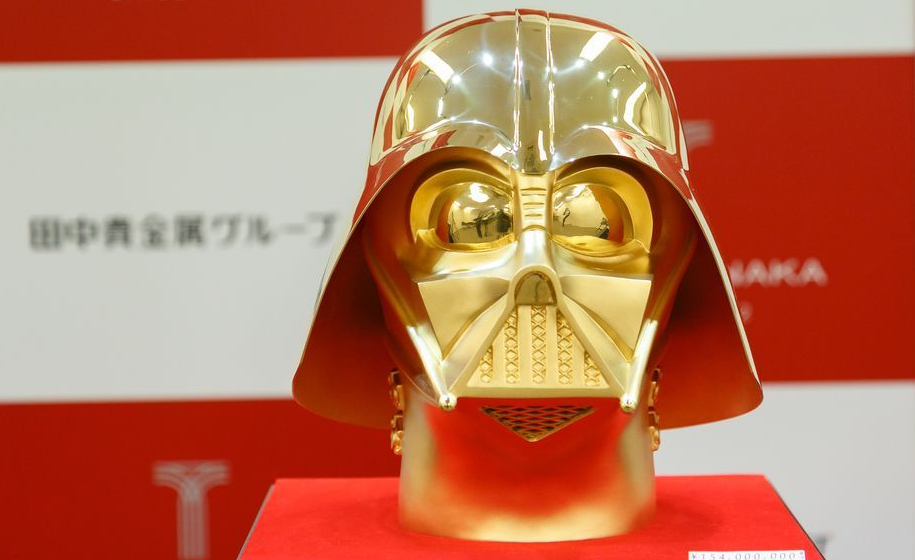日本一珠宝店推出24K纯金等比例黑武士面具 预计星战日发售