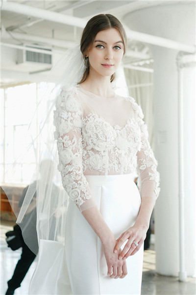 宝姿2018春夏新款女装_2018春夏婚纱发布会(3)