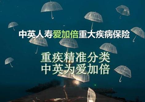 中英人寿“爱加倍”重大疾病保险费率表