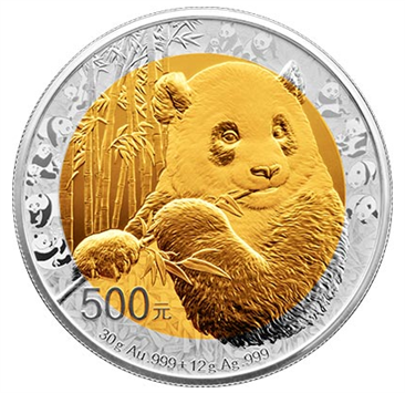 赏析中国熊猫35周年圆形双金属纪念币