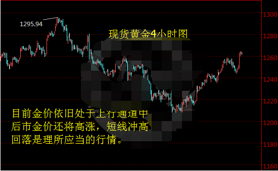 现货金价冲高回落 为后市上涨蓄力