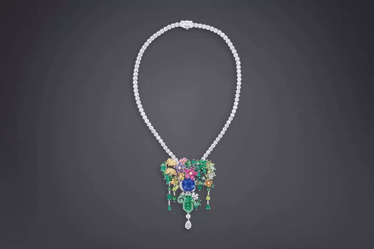 迪奥Bosquet De L’encelade Saphir宝石胸针 缤纷凡尔赛花园